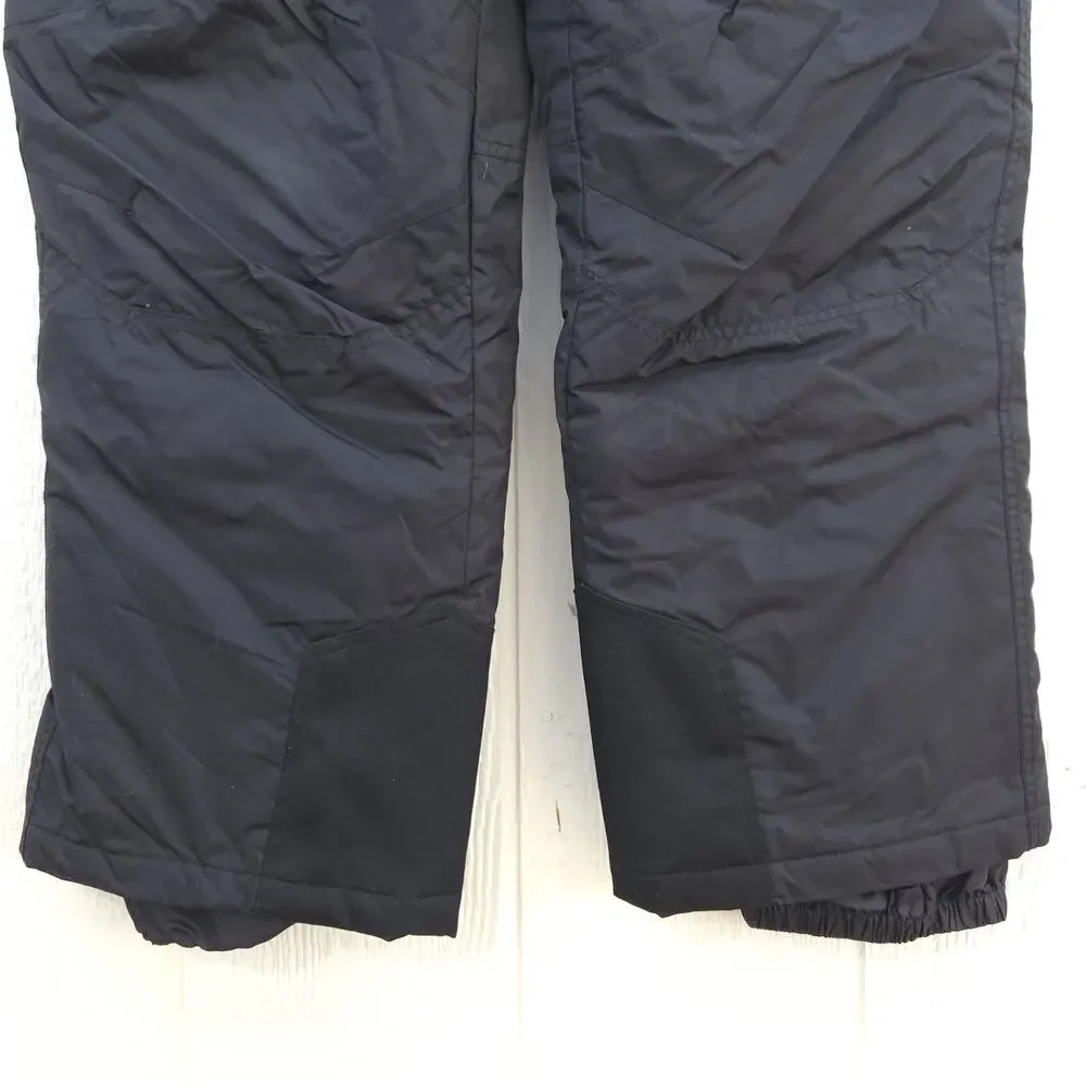VTG Columbia Boy's S Black Insulated Ski Snow Pants Nylon Cargo Y2K Gorpcore NOS